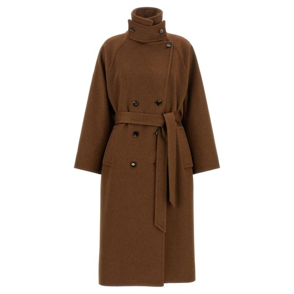 Alberto Biani Women Double-Breasted Belted Coat